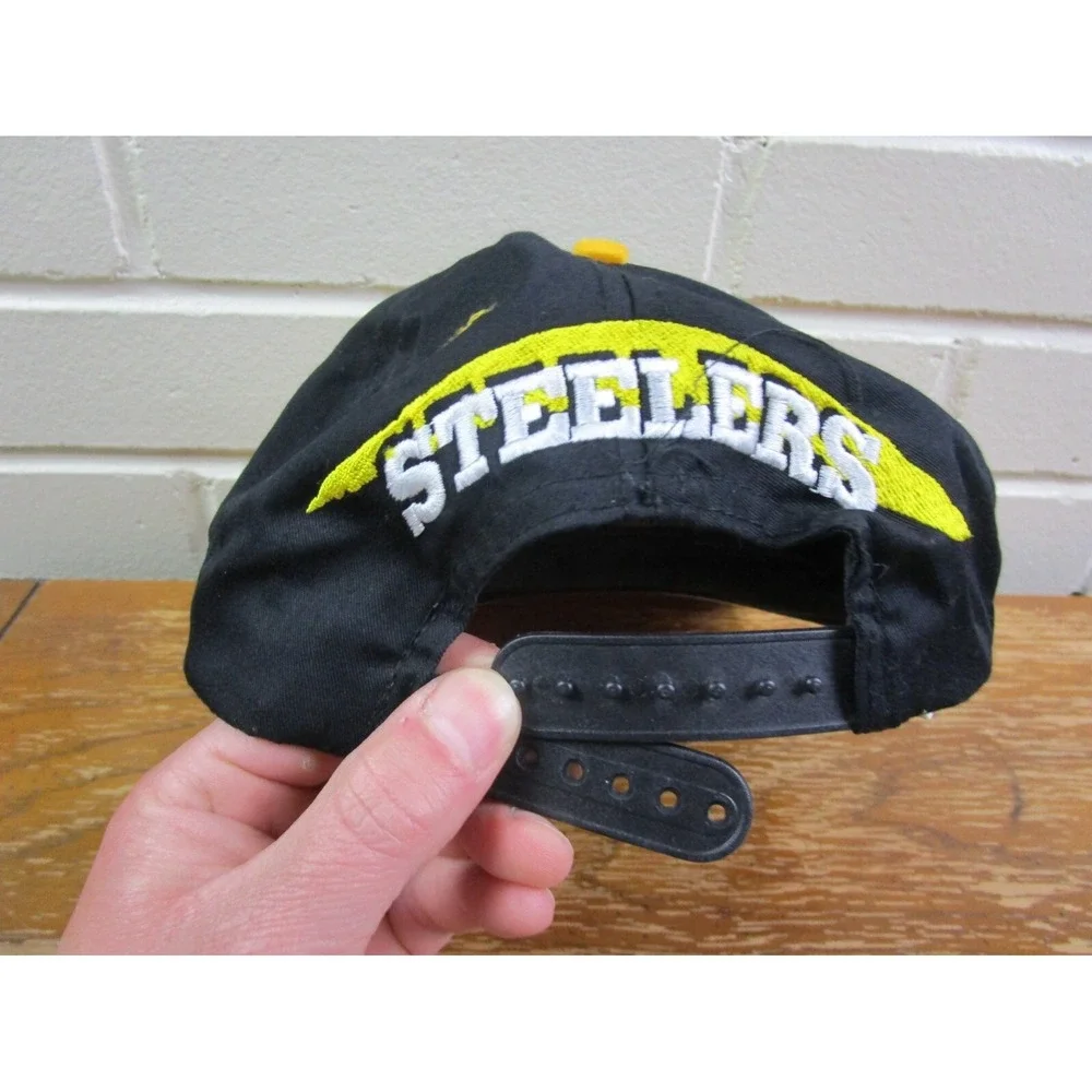 Vintage Pittsburgh‎ Steelers Hat Lot Of 3 Snap Back Youth Sized 1990's Football